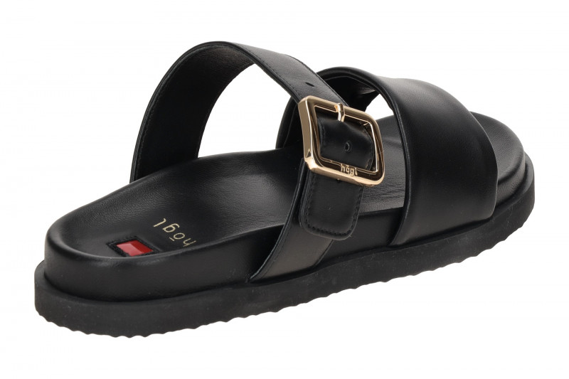 Högl Greta Pantolette schwarz Doppelriemen 0830