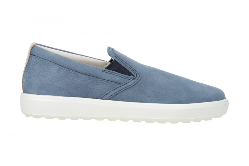 Ecco Soft 7 Slipper Schuhe blau marine Damen 470493