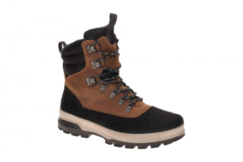 Ecco Rugged Track Stiefel Boots braun schwarz wasserdicht Outdoor 838204