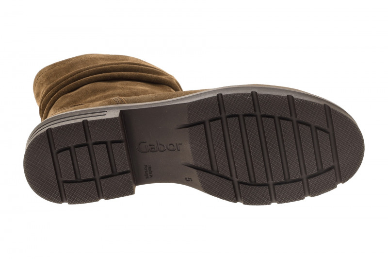 Gabor Stiefel braun Velour gerafft 74.655.18