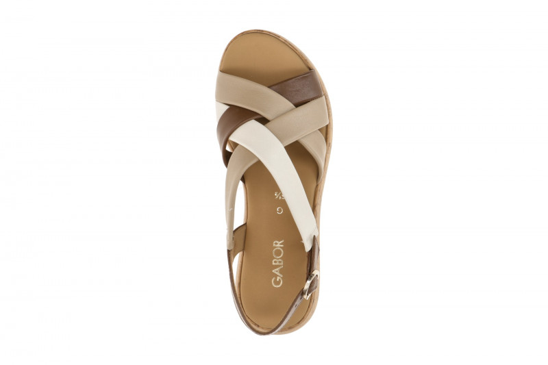 Gabor Plateau Sandale braun taupe Nappa 82.743.54