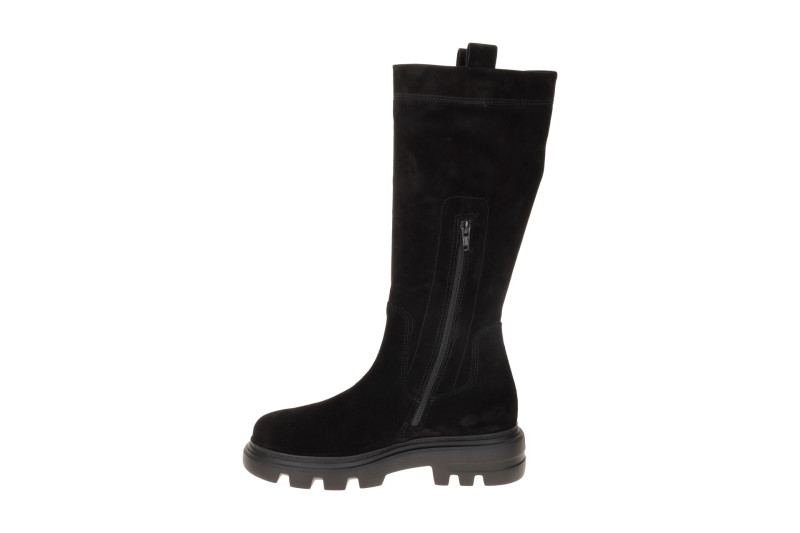 Paul Green Stiefel schwarz Langschaft Velour 8296