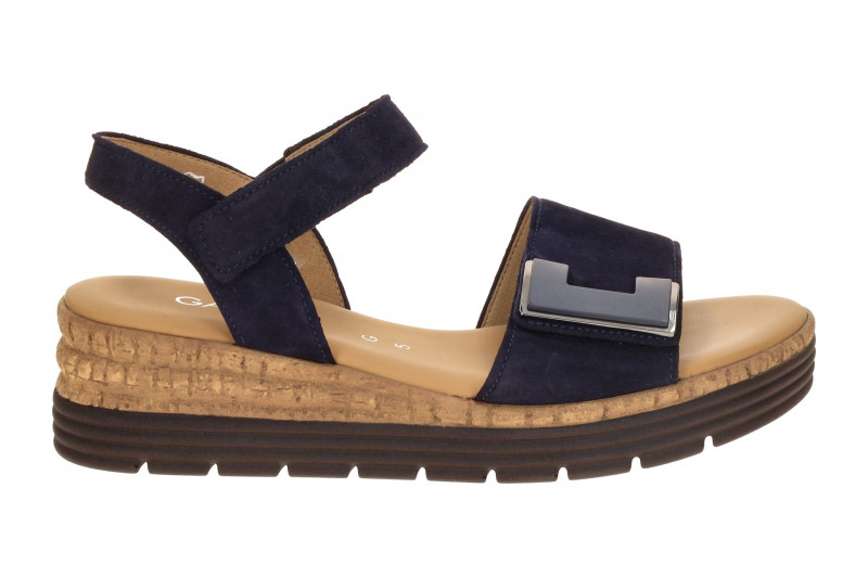 Gabor Keil Sandale blau Velour 82.700.46