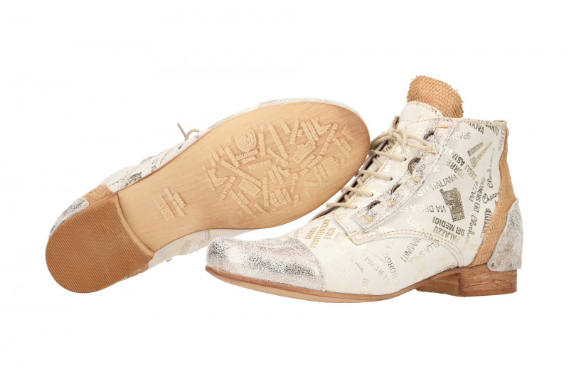 Charme Stiefelette weiß gold-metallic 0165