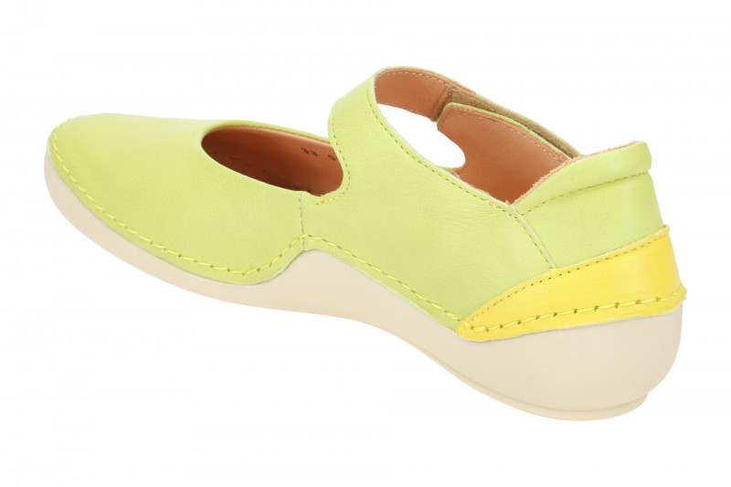 Think Kapsl Ballerina grün gelb Mary-Jane 416