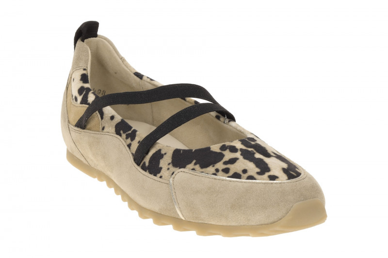 Paul Green Slipper Mary Jane beige schwarz gefleckt 1191