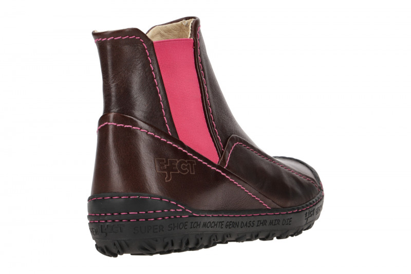 Eject Dass Stiefelette dunkelbraun pink 20756