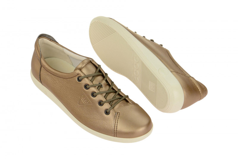 Ecco Soft 2 Schuhe grau braun metallic 20650301375