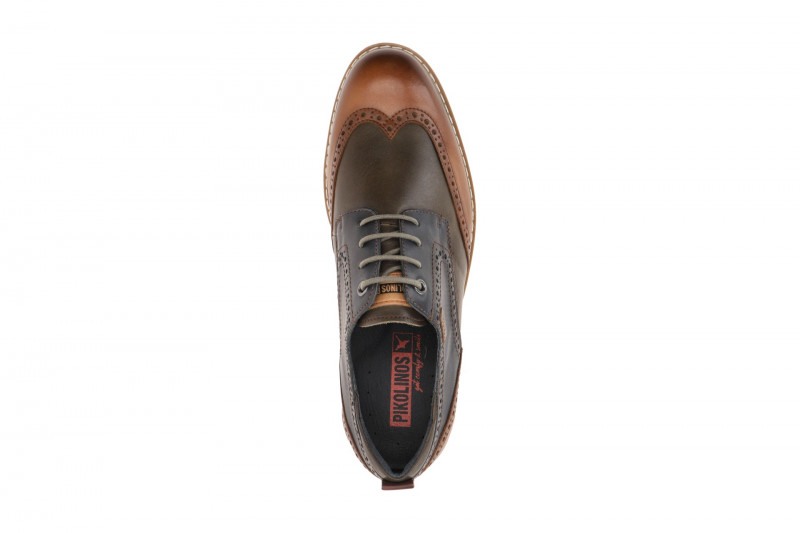 Pikolinos Avila Schuhe braun grün Herren Wingtips M1T-4191C1