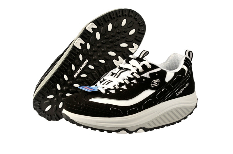 Skechers Shape ups Schuhe in schwarz weiß 11809/BKW