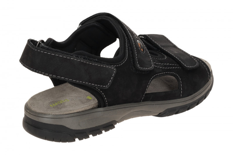 Waldläufer Harald Sandale Herren schwarz grau 372001
