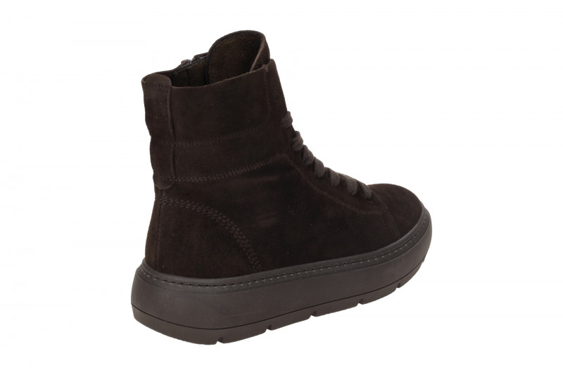Gabor Stiefelette braun chocolate Schnür Boots Velour 53.720.18