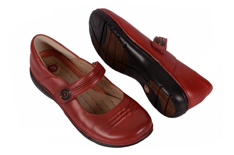 Clarks Un Linda Schuhe rot Slipper 20353743