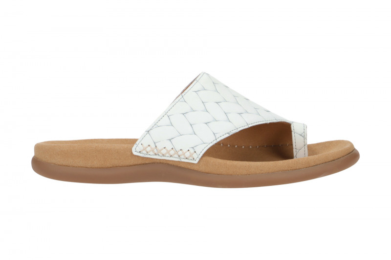 Gabor Zehentrenner Pantolette hellgrau braid 83.700.46