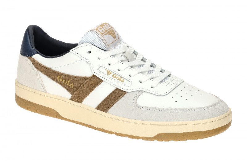 Gola Hawk Schuhe Sneakers weiß braun CMB336