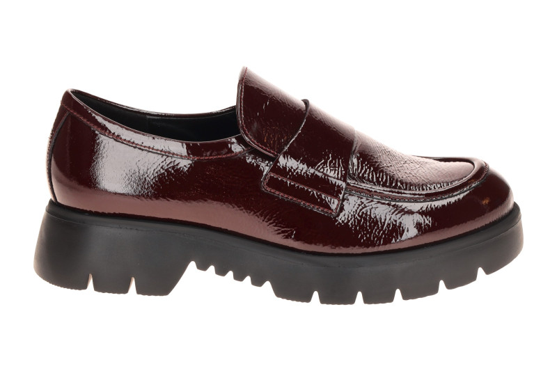 Högl Finn Schuhe Slipper Loafer in rot barolo Lack 2425