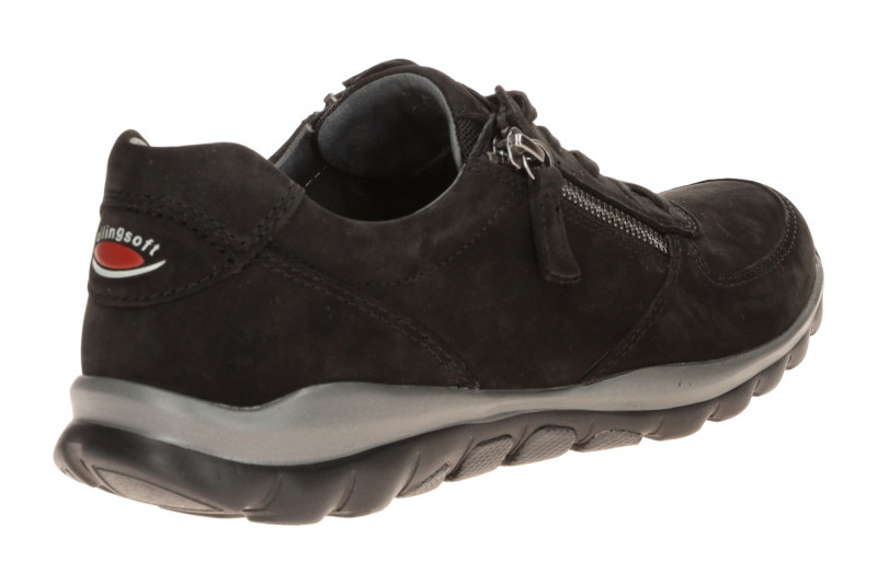 Gabor RollingSoft Schuhe schwarz Nubuck 0100.01.001