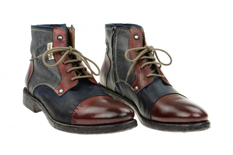 Bello Stiefel rot blau grau mix HE134