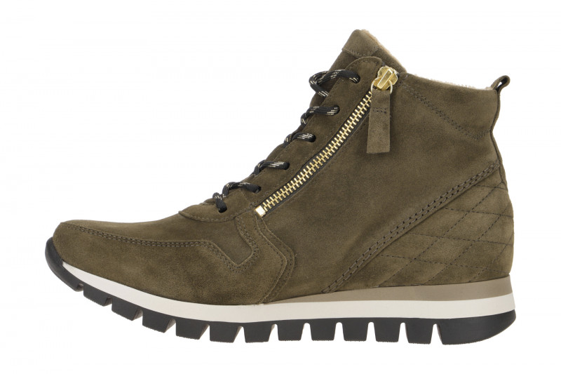 Gabor Stiefel grün oliv H-Weite 96.455.33