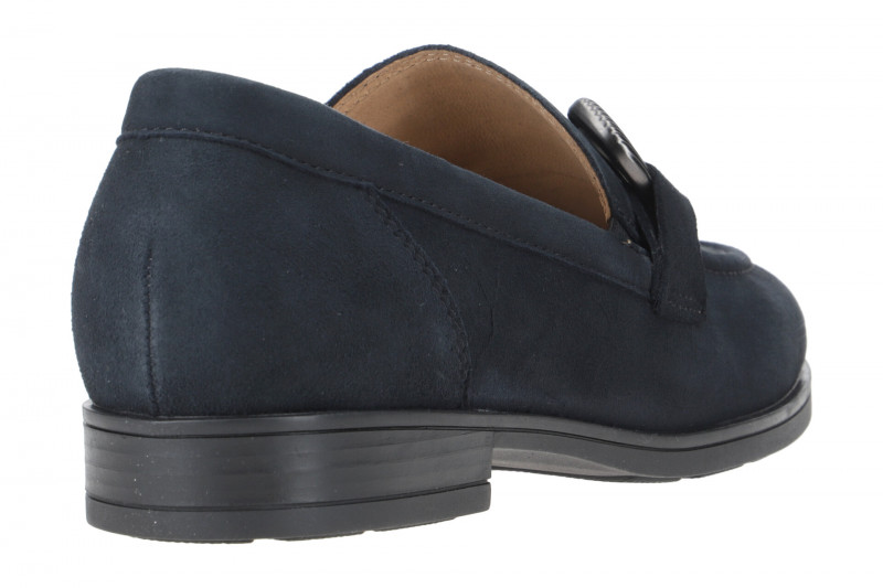 Gabor Schuhe Slipper blau Velour G-Weite 32.422.46