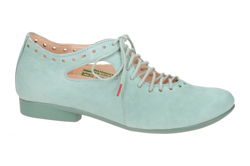 Think Guad Schnür Schuhe grün gelocht 565