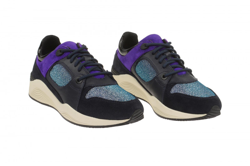 Geox Omaya Schuhe blau grau glitter D540SA