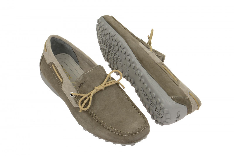 Geox Snake Mokassin Slipper grau taupe U4207I