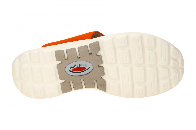 Gabor RollingSoft Zehentrenner Pantolette orange Velour 46.812.32