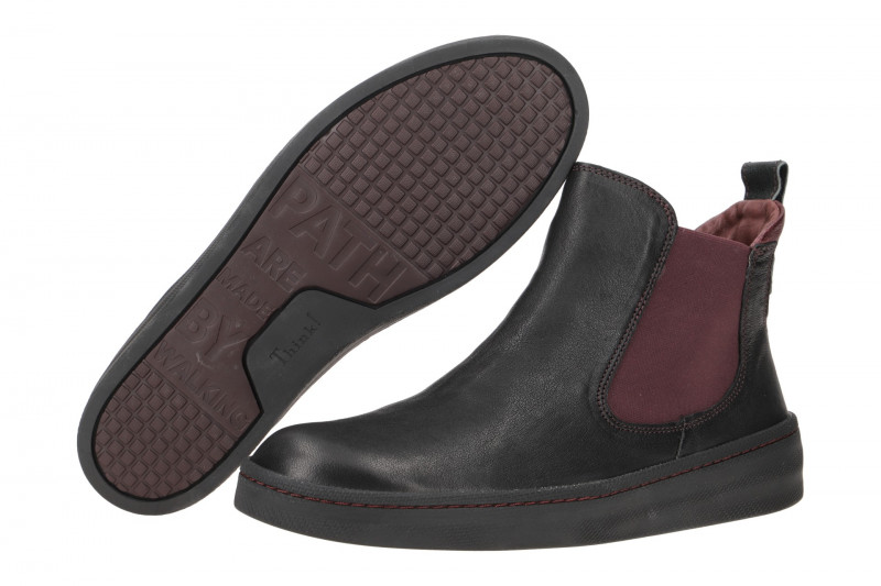 Think Kumi Stiefelette Chelsea Boots schwarz rot 867