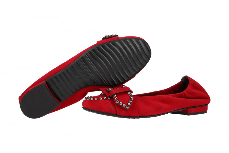 K&S Malu Ballerinas rot Perlen 10350