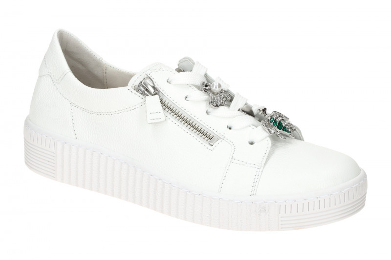 Gabor Schuhe weiß silber Sneakers Schmuck 63.339.21