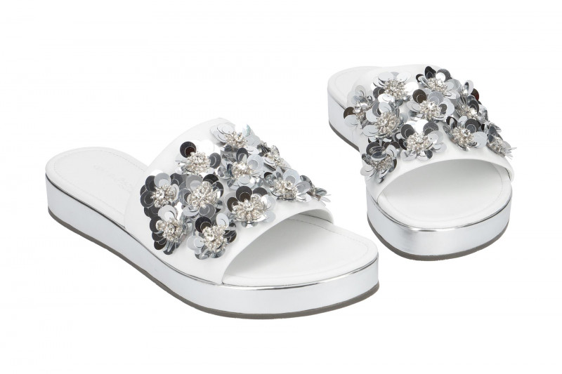 K&S Neo Pantolette weiß silber 71-25460-327