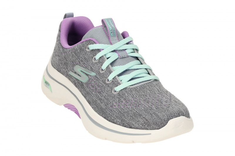 Skechers Go Walk Arch Fit Schuhe grau lila Damen 125311