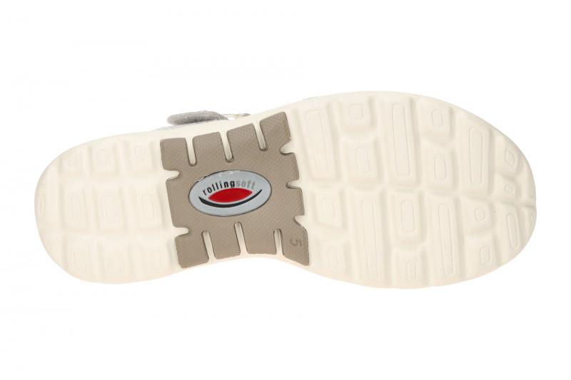 Gabor RollingSoft Sandale silber grau Flecht Metallic 46.814.62