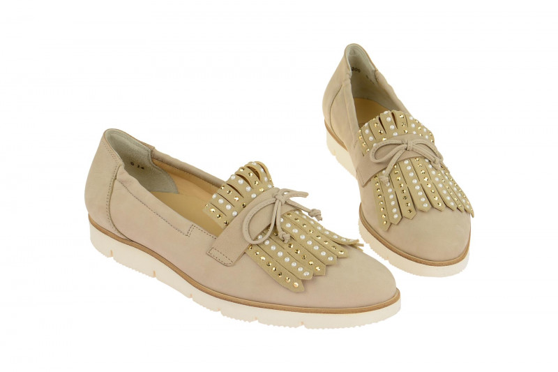 Paul Green Slipper grau beige Nubuck 2176