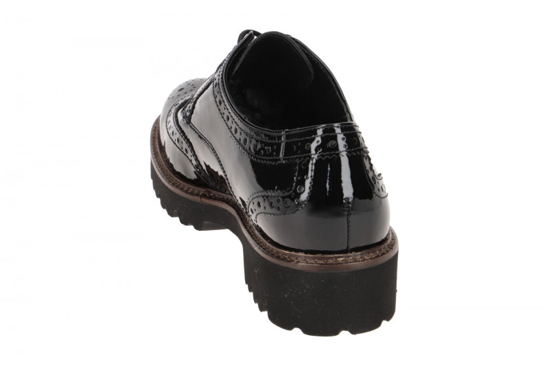 Gabor Fashion Schuhe schwarz Lack Full Brogue 05.244.97