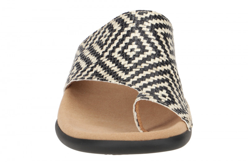 Gabor Zehentrenner Pantolette schwarz beige Mosaik
