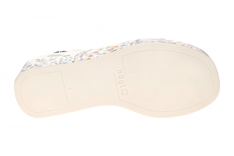 Högl LouLou Plateau Sandale weiß buntes Blumenmustert 2519