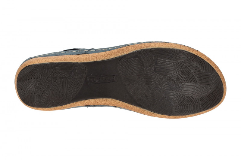 Waldläufer Heliett Sandale blau Klett H-Weite 342025