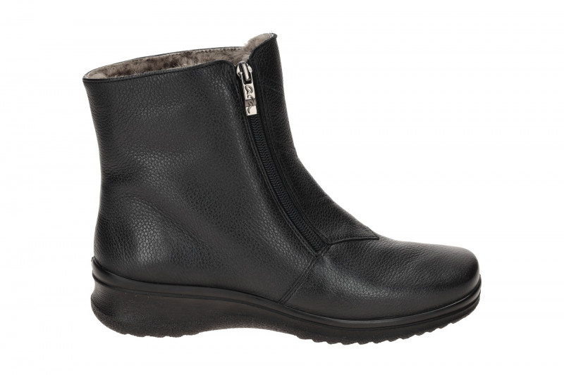 ARA München Winter Stiefelette schwarz H-Weite Lammfell 12-48539