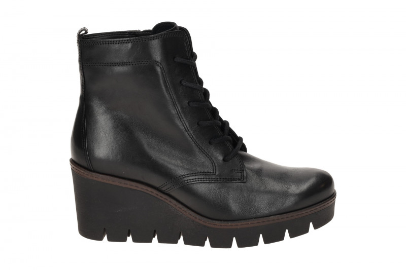 Gabor Fashion Keil Stiefelette schwarz Lace Up 54.781.27