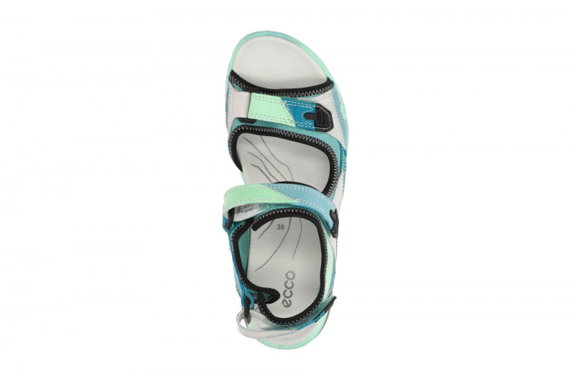 Ecco Offroad Damen Sandale grün blau Patchwork 822213