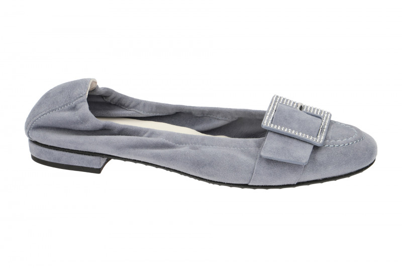 K&S Malu Ballerinas blau Samt 10490