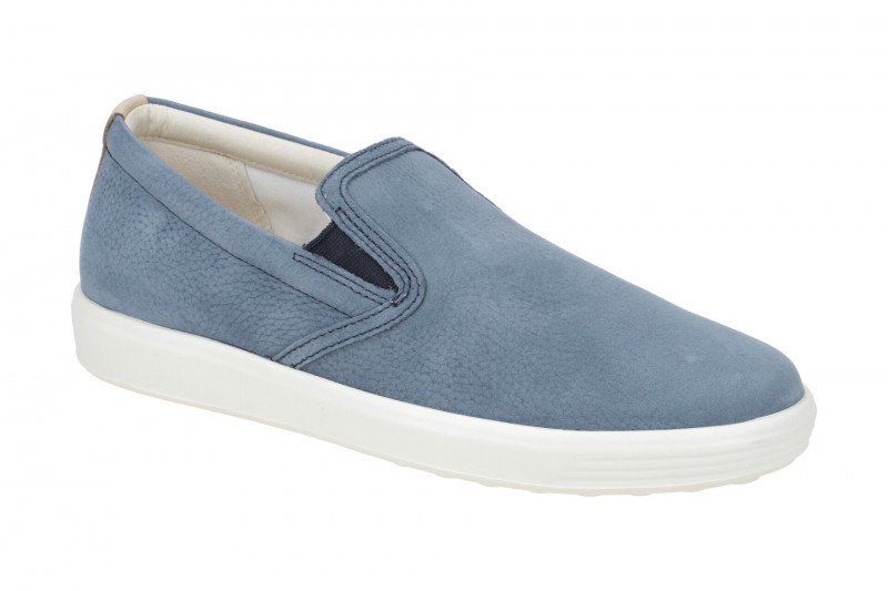 Ecco Soft 7 Slipper Schuhe blau marine Damen 470493