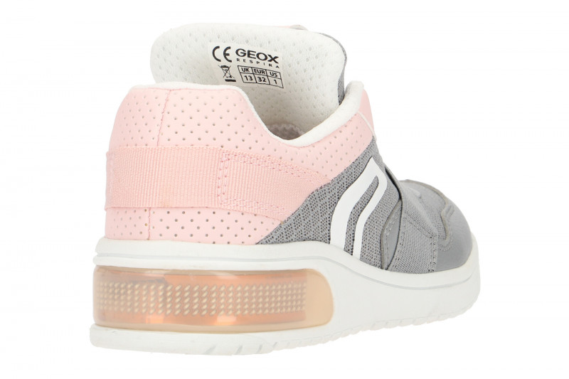 Geox XLED Girl Kinderschuhe grau rosa J928DA