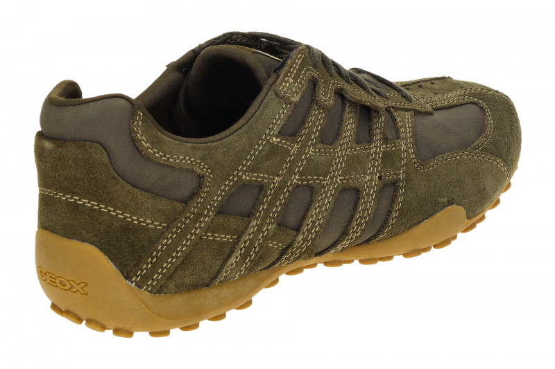 Geox Snake Schuhe grün olive Velour Nubuck U55MNB