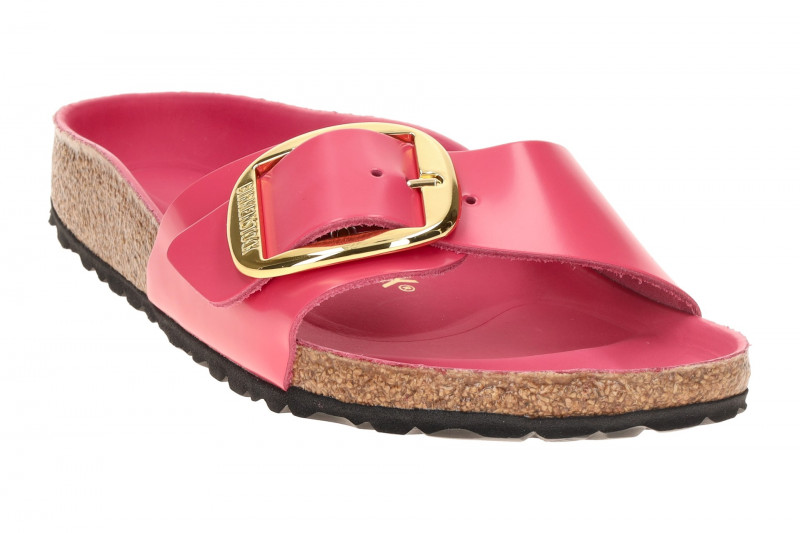 Birkenstock Madrid Big Buckle Pantolette pink Lack SCHMAL 1031844