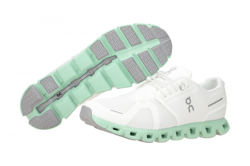 on Cloud 5 Schuhe weiß hellgrün Herren Sport 59.98369