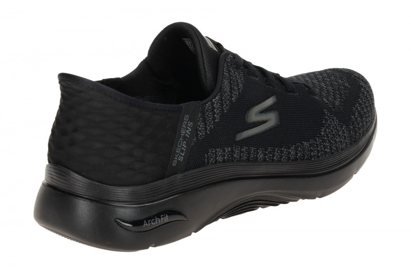 Skechers Go Walk Arch Fit Slipper Schuhe schwarz Hands Free 216601