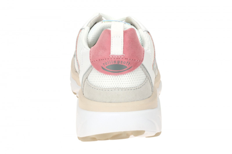 Gabor RollingSoft Schuhe weiß pink Sommer-Sneaker 66.936.51